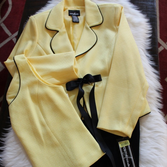 Bundle Positive Attitude, Yellow Blazer, top & black ivory jacket, top & pants - Picture 2 of 16